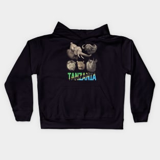 Tanzania Big Five Africa Safari Kids Hoodie